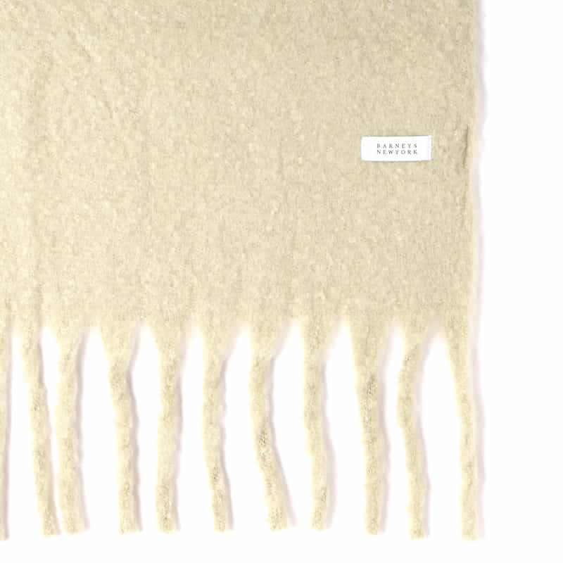 BARNEYS NEW YORK フリンジスカーフ BEIGE