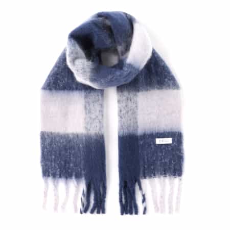 チェック柄フリンジスカーフ