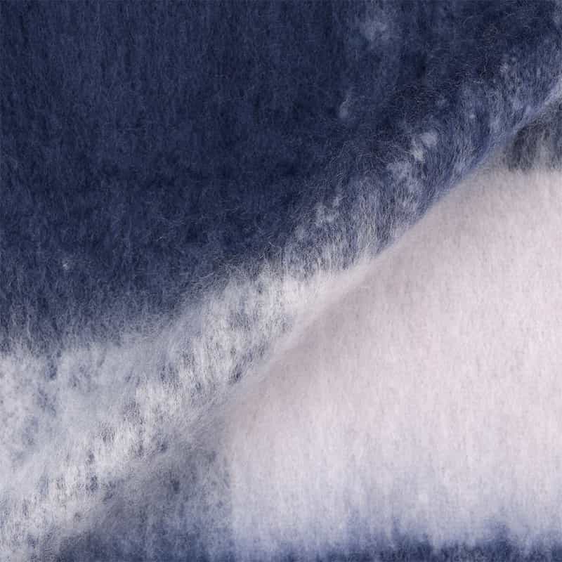 BARNEYS NEW YORK チェック柄フリンジスカーフ PURPLE