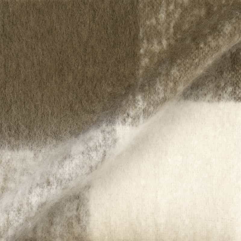 BARNEYS NEW YORK チェック柄フリンジスカーフ BROWN