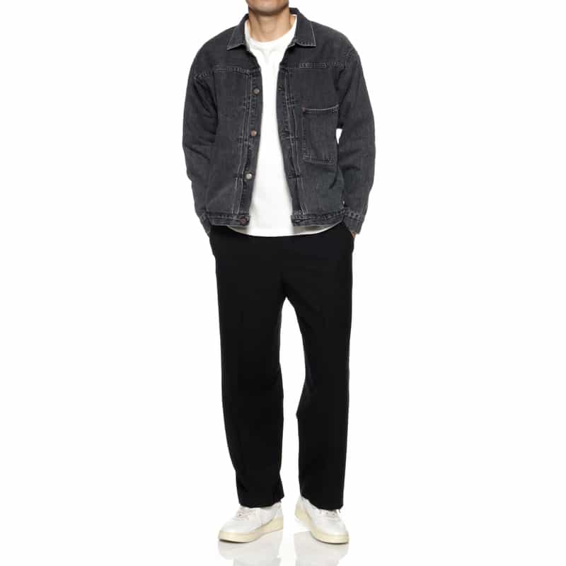 BARNEYS NEW YORK ユーズド加工デニムジャケット BLACK