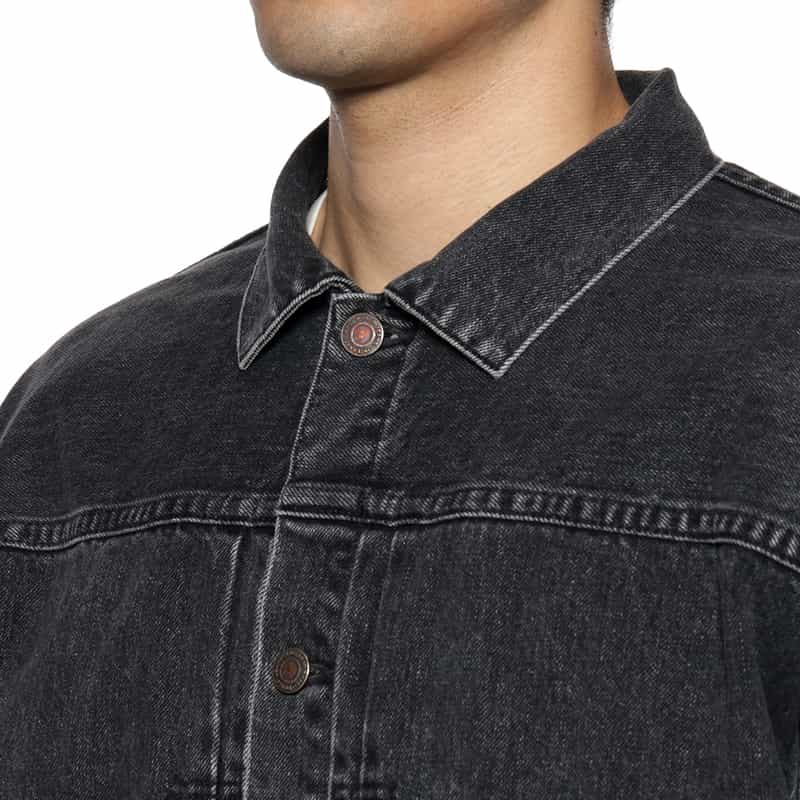 BARNEYS NEW YORK ユーズド加工デニムジャケット BLACK