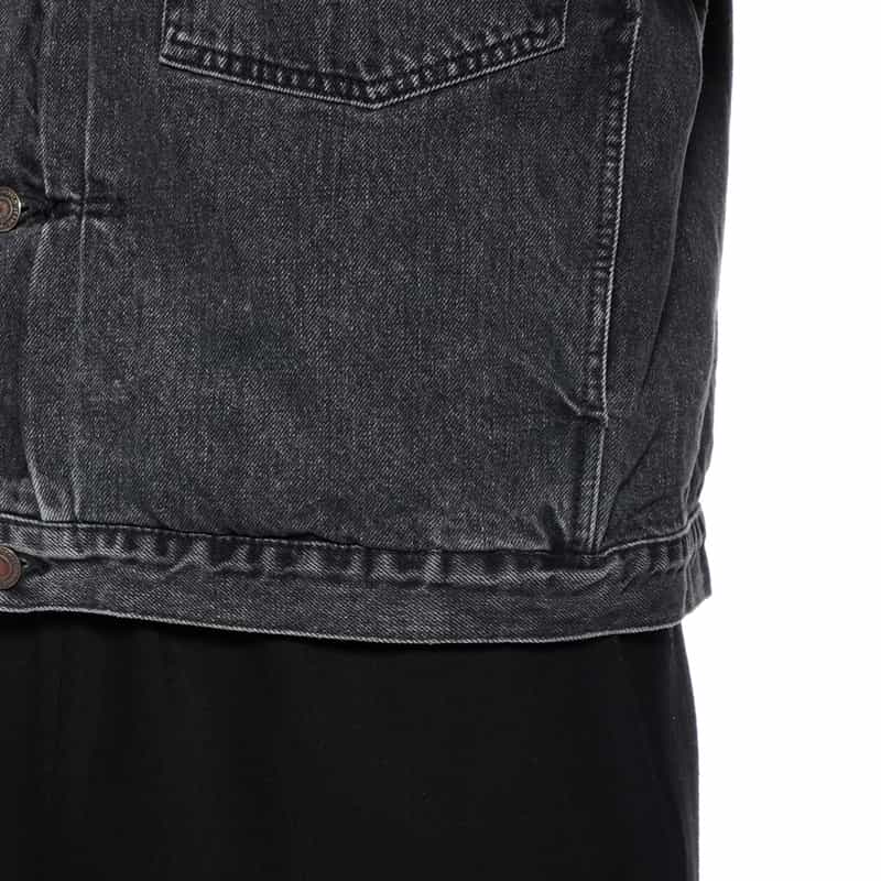 BARNEYS NEW YORK ユーズド加工デニムジャケット BLACK