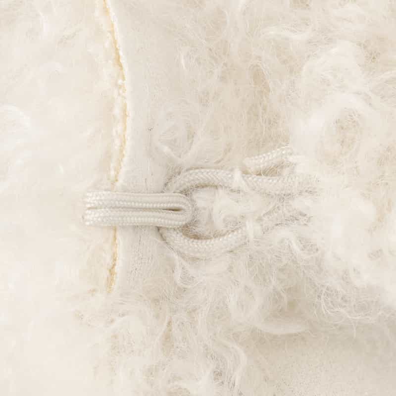 BARNEYS NEW YORK フェイクファー リバーシブル ロングベスト OFF WHITE