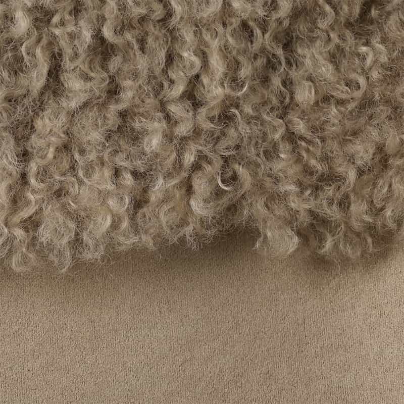 BARNEYS NEW YORK フェイクファー リバーシブル ロングベスト LIGHT BROWN