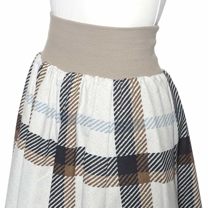 BARNEYS NEW YORK ウォッシャブル チェック柄リバーシブルスカート BEIGE