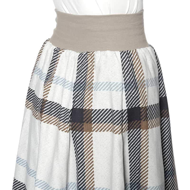 BARNEYS NEW YORK ウォッシャブル チェック柄リバーシブルスカート BEIGE