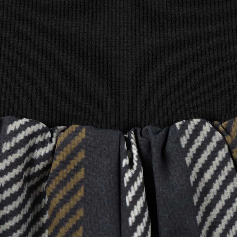 BARNEYS NEW YORK ウォッシャブル チェック柄リバーシブルスカート BLACK