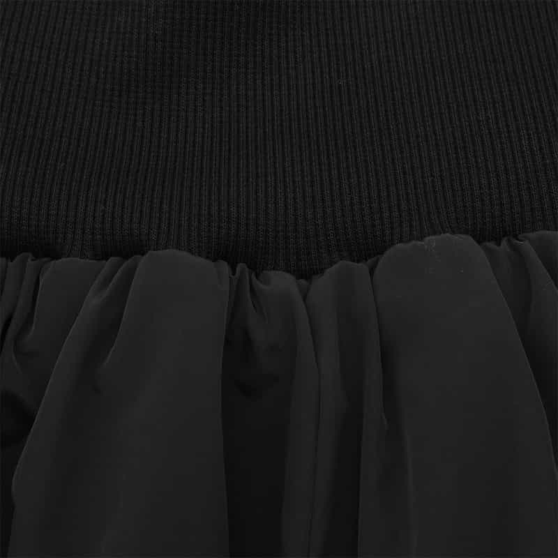 BARNEYS NEW YORK ウォッシャブル チェック柄リバーシブルスカート BLACK