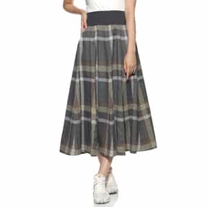 ウォッシャブル チェック柄リバーシブルスカート