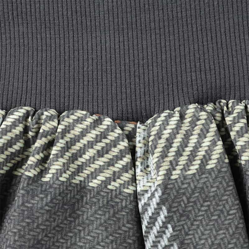 BARNEYS NEW YORK ウォッシャブル チェック柄リバーシブルスカート GRAY