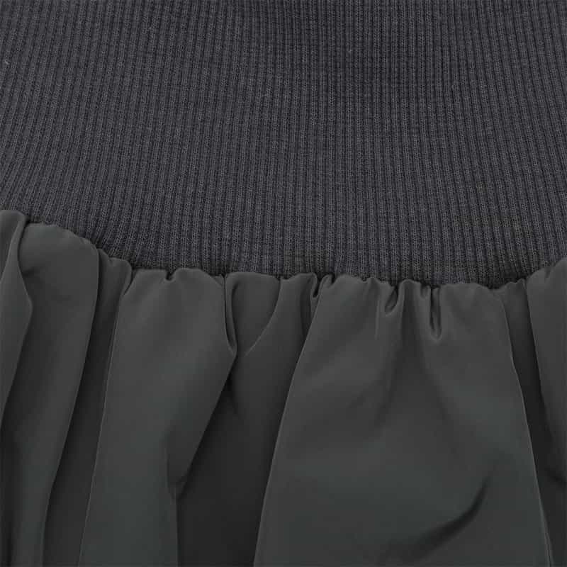 BARNEYS NEW YORK ウォッシャブル チェック柄リバーシブルスカート GRAY