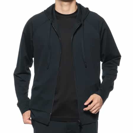 【sacai】コンビネーション ジップアップスエットフーディ 黒サイズ1 sacai】コンビネーション ジップアップスエットフーディ 黒
