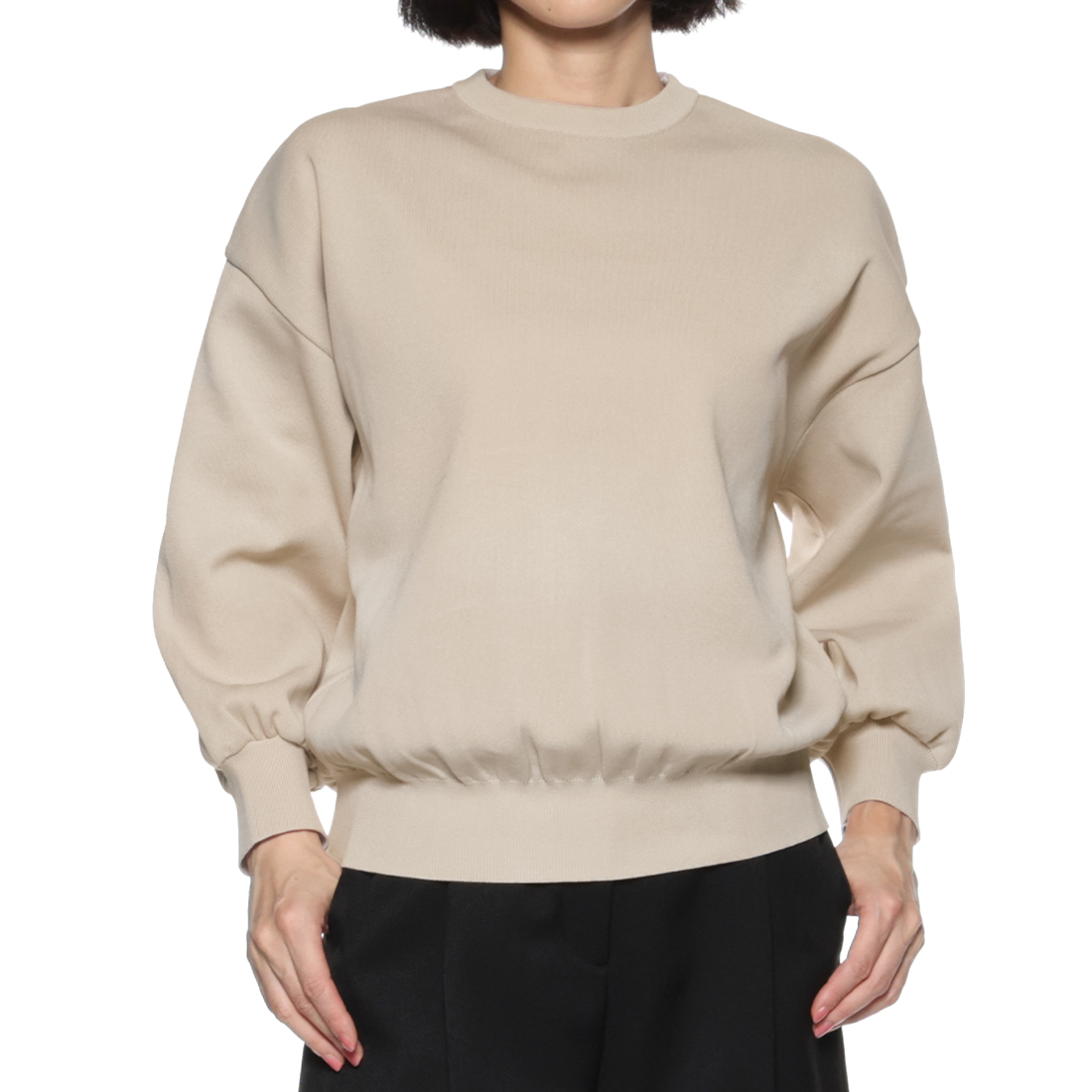 ウォッシャブル クルーネックニットプルオーバー