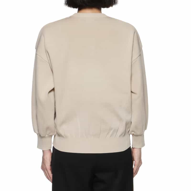 BARNEYS NEW YORK ウォッシャブル クルーネックニットプルオーバー LT BEIGE