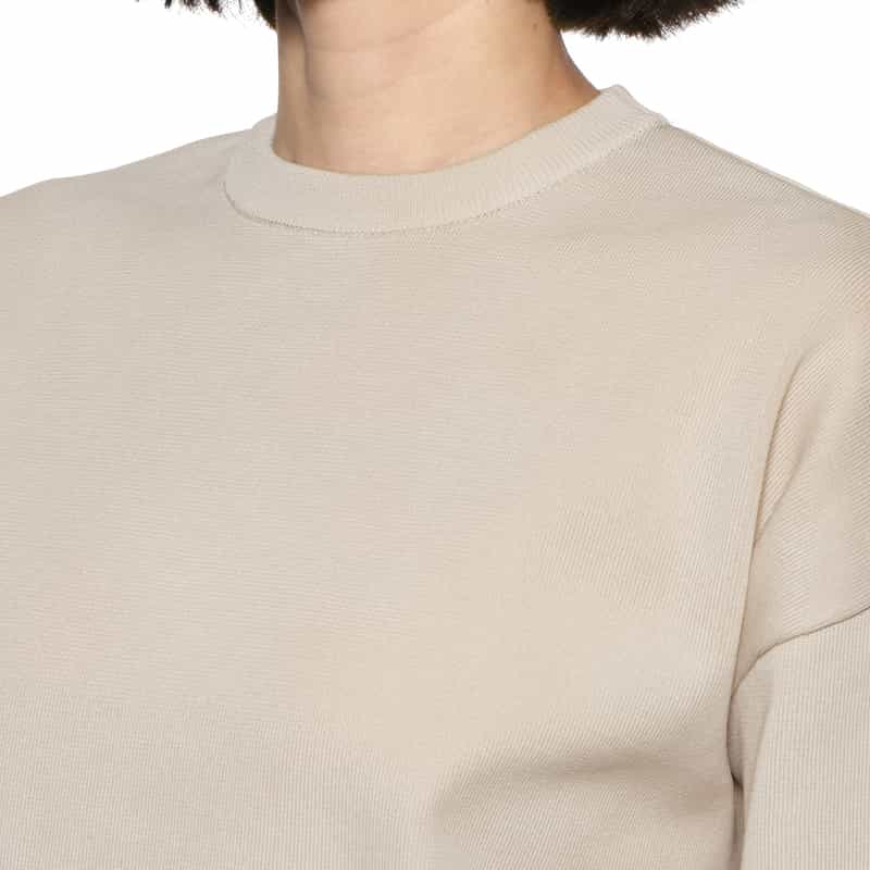 BARNEYS NEW YORK ウォッシャブル クルーネックニットプルオーバー LT BEIGE