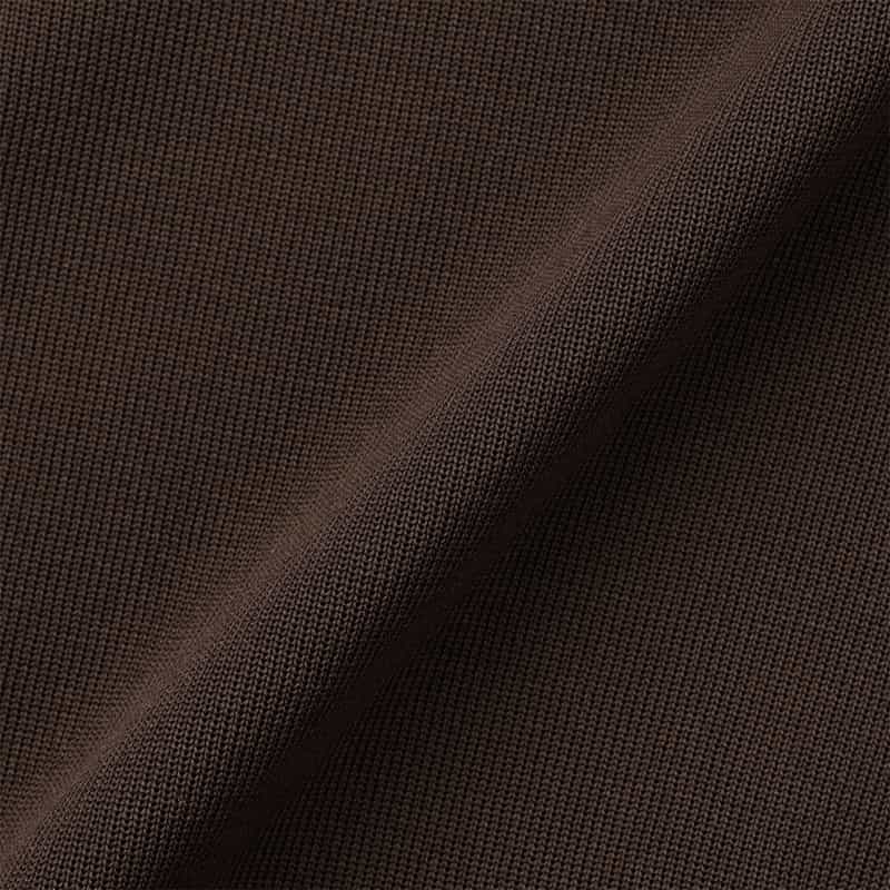 BARNEYS NEW YORK ウォッシャブル クルーネックニットプルオーバー BROWN