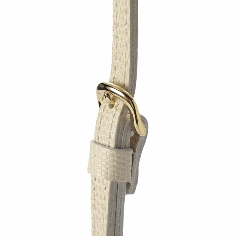 BARNEYS NEW YORK 型押しレザーフォーンバッグ IVORY