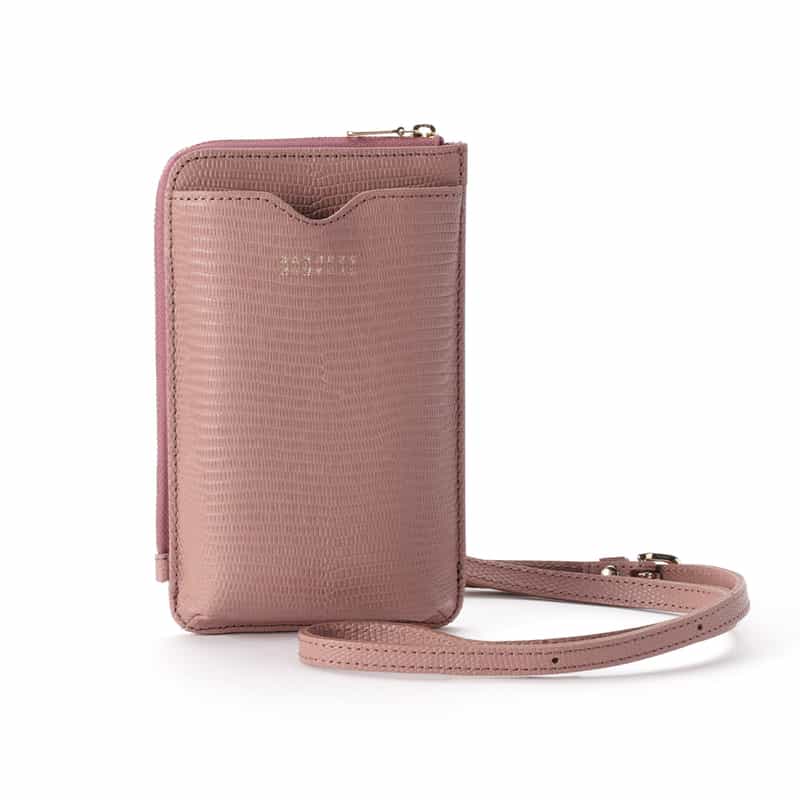 BARNEYS NEW YORK 型押しレザーフォーンバッグ PINK