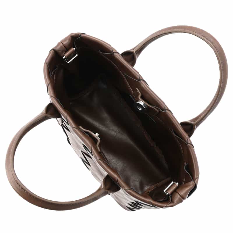 BARNEYS NEW YORK メッシュ編みミニトートバッグ BROWN