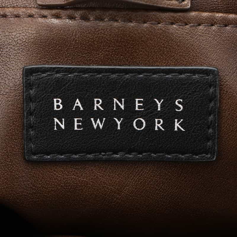 BARNEYS NEW YORK メッシュ編みミニトートバッグ BROWN
