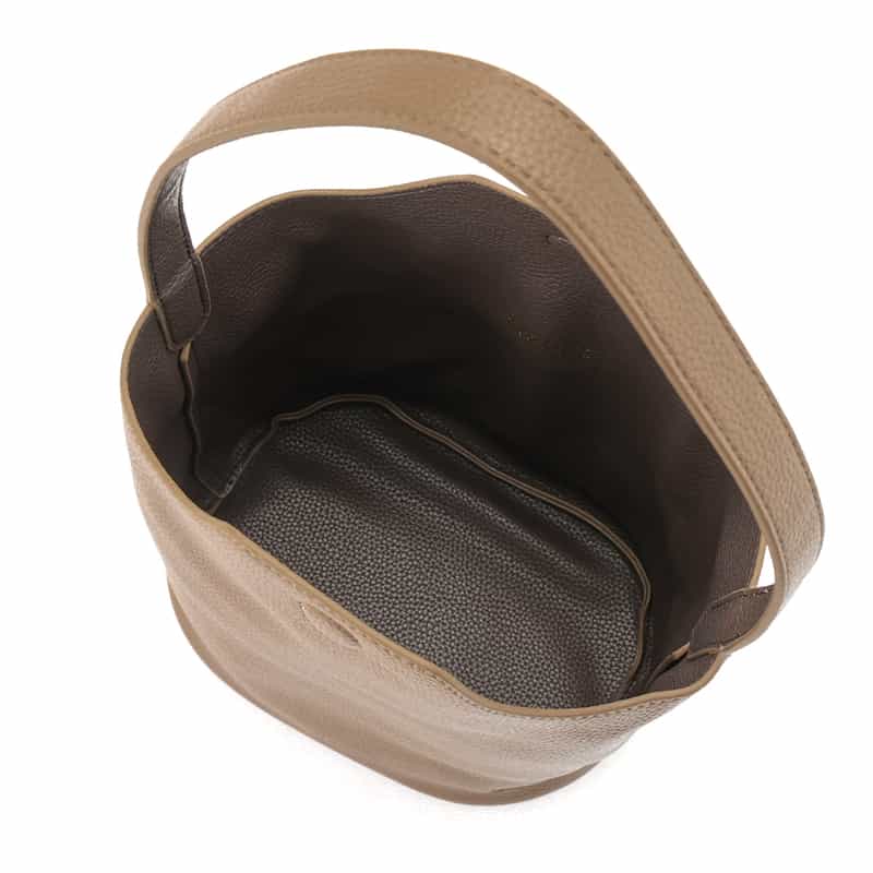 BARNEYS NEW YORK ワンハンドル ミニショルダーバッグ GRAY BEIGE