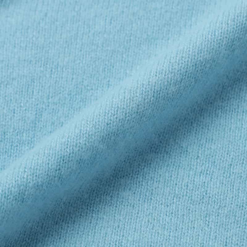BARNEYS NEW YORK カシミヤ バイカラーニットカーディガン LIGHT BLUE