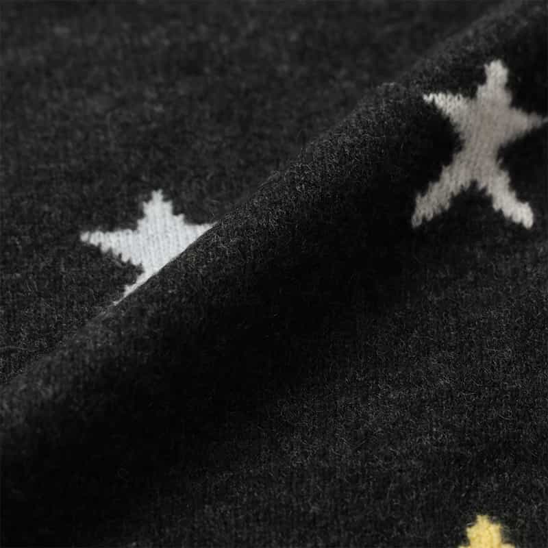 BARNEYS NEW YORK カシミヤ スター柄ニットカーディガン GRAY