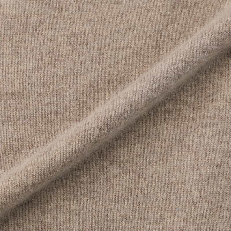 BARNEYS NEW YORK ウールカシミヤ素材 バイカラーニットドレス BEIGE