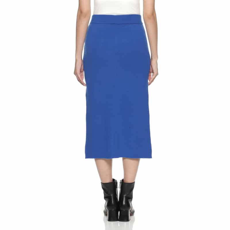 BARNEYS NEW YORK ウールカシミヤ ニットスカート BLUE