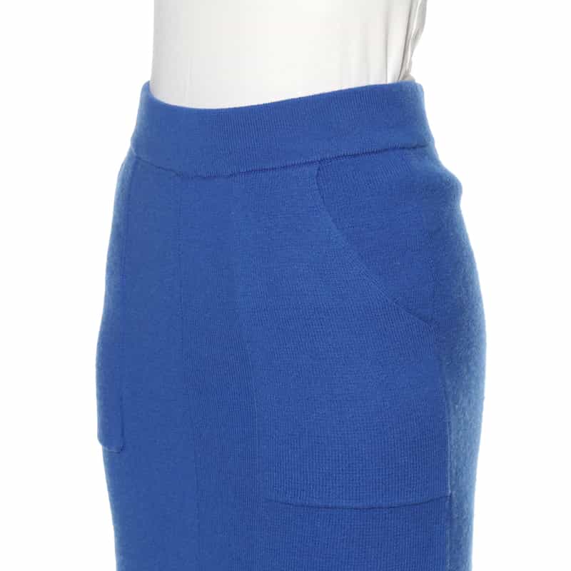 BARNEYS NEW YORK ウールカシミヤ ニットスカート BLUE