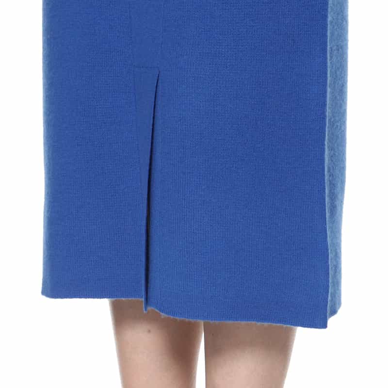 BARNEYS NEW YORK ウールカシミヤ ニットスカート BLUE