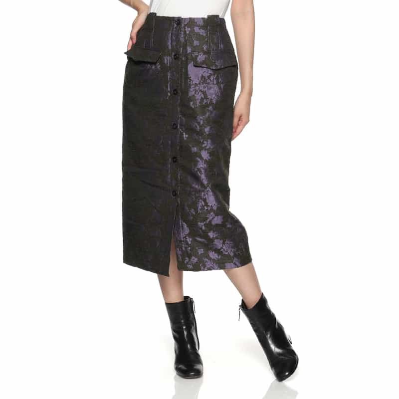 DAWEI DAWEI＜ダウェイ＞ ストレートスカート PURPLE