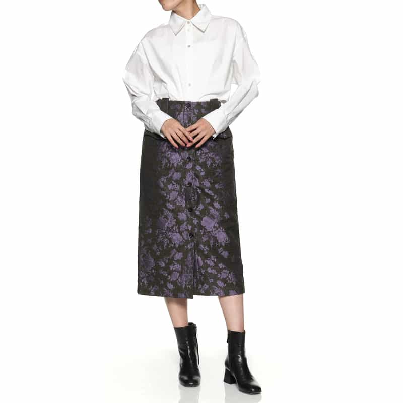 DAWEI DAWEI＜ダウェイ＞ ストレートスカート PURPLE