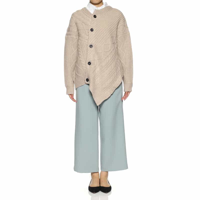 DAWEI DAWEI＜ダウェイ＞ ケーブルニットカーディガン BEIGE