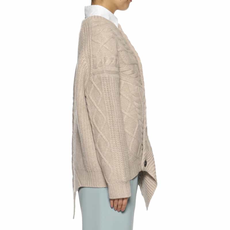 DAWEI DAWEI＜ダウェイ＞ ケーブルニットカーディガン BEIGE