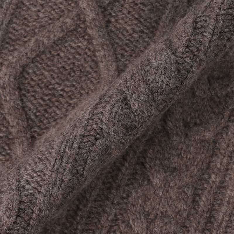 DAWEI DAWEI＜ダウェイ＞ ケーブルニットカーディガン BROWN