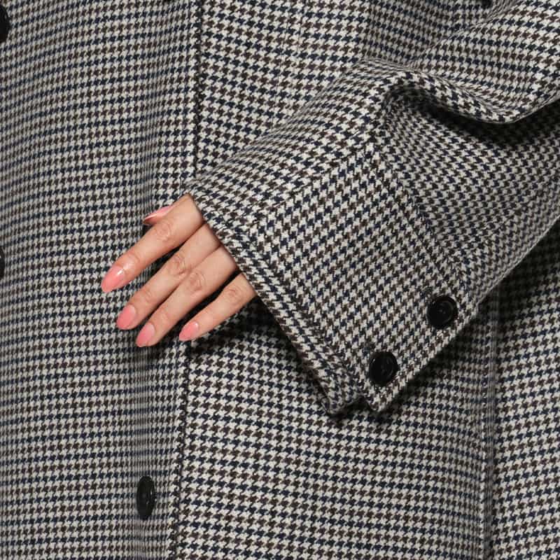 DAWEI DAWEI＜ダウェイ＞ ダブルスタンドカラーコート MULTI COLOR