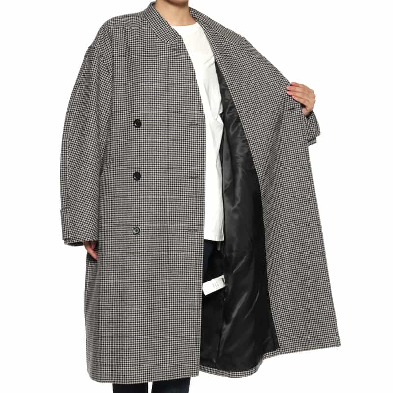 DAWEI DAWEI＜ダウェイ＞ ダブルスタンドカラーコート MULTI COLOR