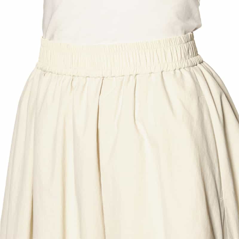 BARNEYS NEW YORK ウォッシャブル ギャザーバルーンスカート IVORY