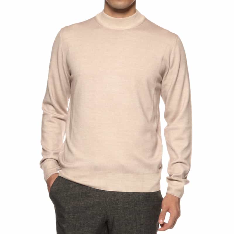CRUCIANI CRUCIANI＜クルチアーニ＞ モックネックニットプルオーバー BEIGE