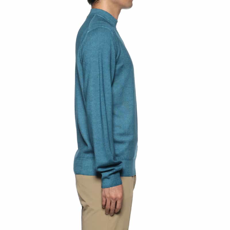 CRUCIANI CRUCIANI＜クルチアーニ＞ モックネックニットプルオーバー TURQUOISE