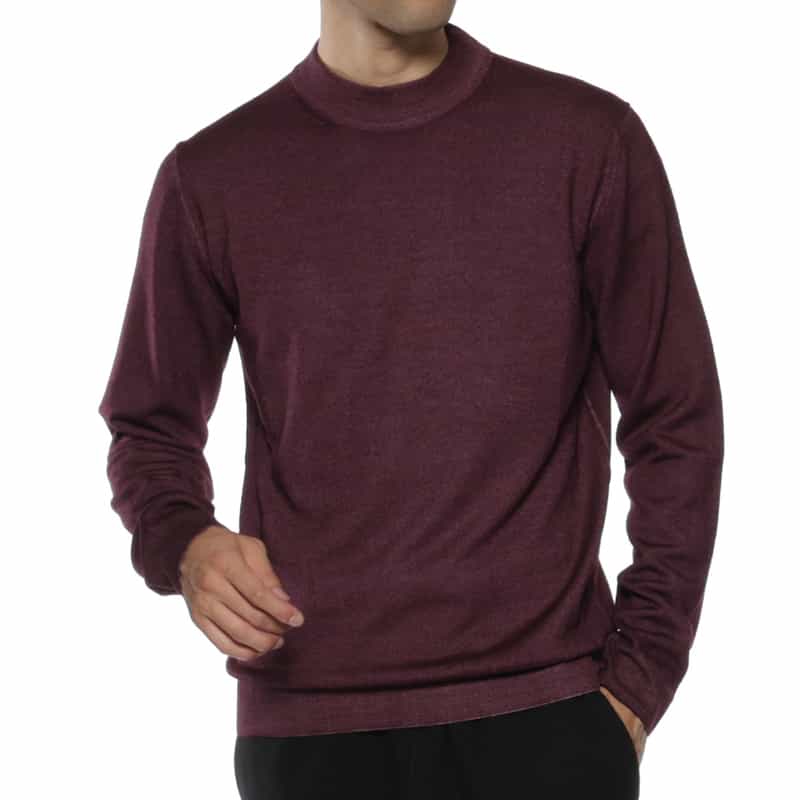 CRUCIANI CRUCIANI＜クルチアーニ＞ モックネックニットプルオーバー WINE