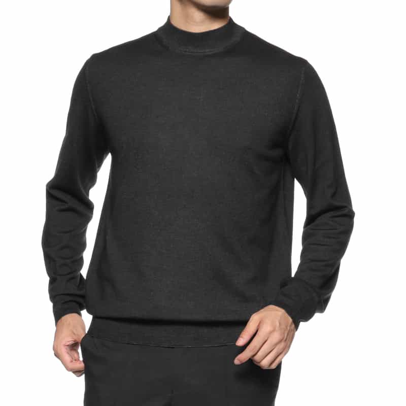CRUCIANI CRUCIANI＜クルチアーニ＞ モックネックニットプルオーバー BLACK