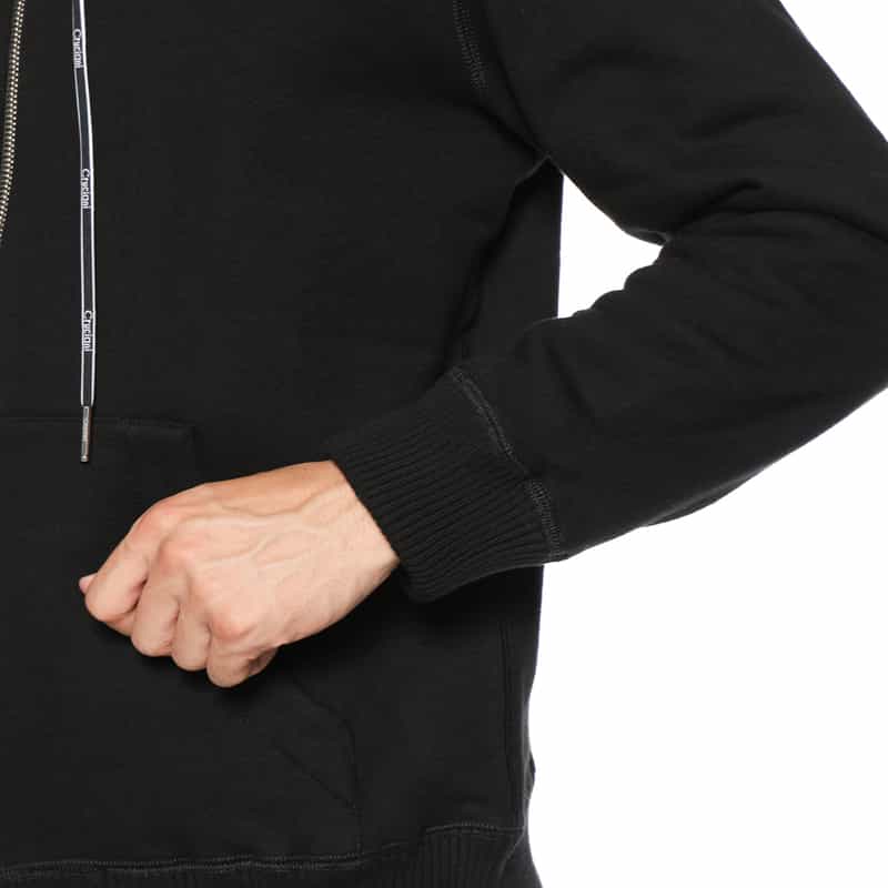 CRUCIANI CRUCIANI＜クルチアーニ＞ セットアップ ジップアップスウェットパーカー BLACK