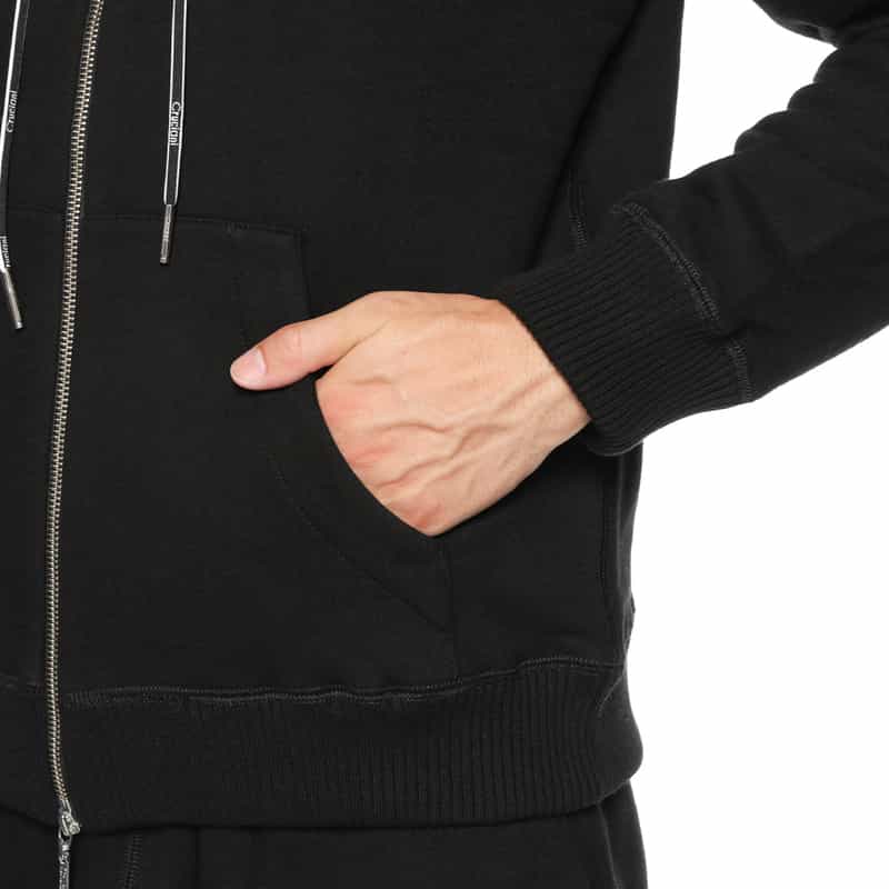 CRUCIANI CRUCIANI＜クルチアーニ＞ セットアップ ジップアップスウェットパーカー BLACK