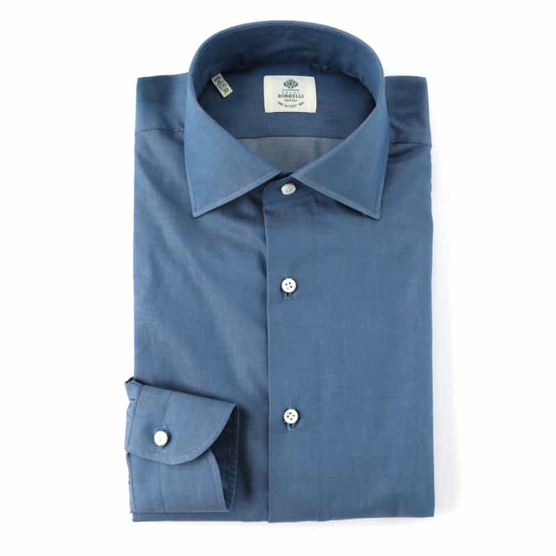 LUIGI  BORRELLI LUIGI BORRELLI＜ルイジ ボレッリ＞ ドレスシャツ"LUCIANO" BLUE