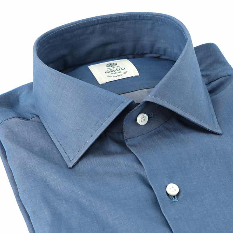 LUIGI  BORRELLI LUIGI BORRELLI＜ルイジ ボレッリ＞ ドレスシャツ"LUCIANO" BLUE
