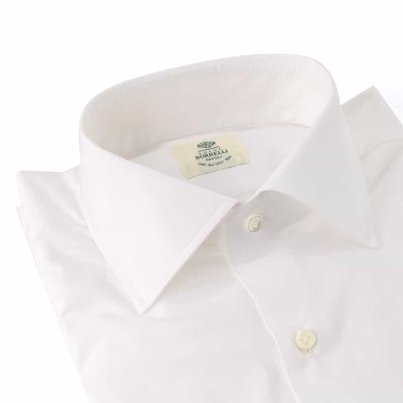LUIGI  BORRELLI LUIGI BORRELLI＜ルイジ ボレッリ＞ ドレスシャツ"LUCIANO" WHITE