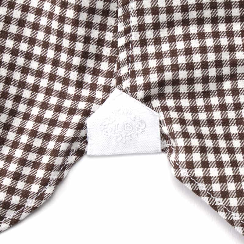 LUIGI  BORRELLI LUIGI BORRELLI＜ルイジボレッリ＞ ギンガムチェック柄ドレスシャツ BROWN